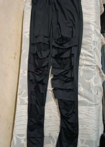Black Tiered Ruffle Leggings