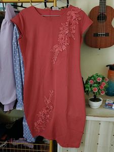 Elegant Floral Mauve colour Dress