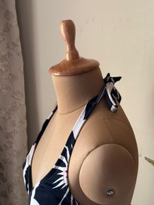 Navy Blue Backless Top