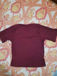 Maroon V-Neck Tee