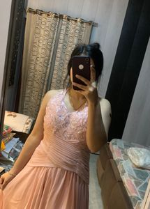 Elegant Ethnic peach gown🎀🦋💕