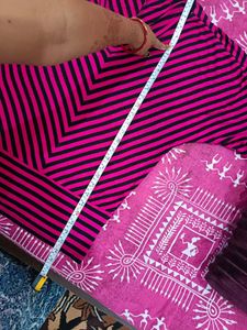Pink And Black Stripped Top