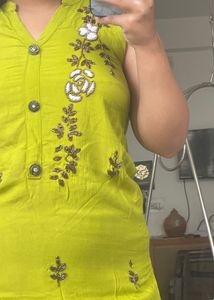 Green Designed Kurta