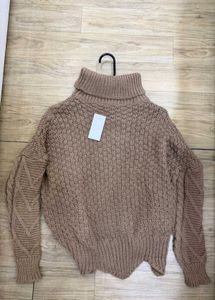 Coffee Cozy Knit Turtleneck - Free Size