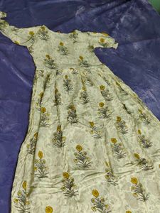 Floral Print Anarkali Kurta