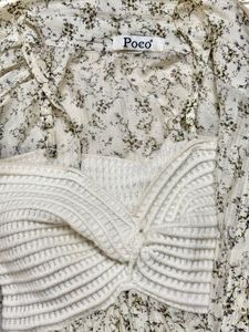 Off-White Dress &amp; Tie-Waist Jacket Combo