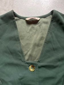 Button-Down Olive Top