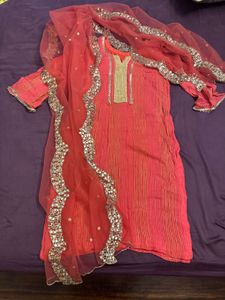 Coral Kurti Set