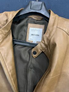 Stylish Brown Faux Leather Jacket