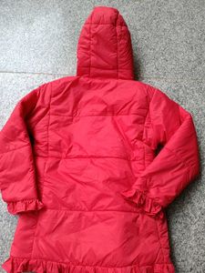 Girls Red Hooded Jacket, 7-8 Years