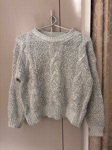 Cozy Grey Knit Sweater
