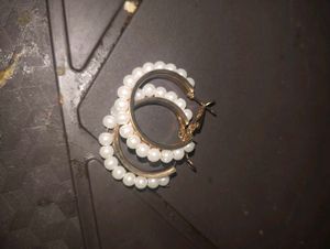 Pearl Hoop Earrings