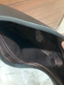 Black Cresent Shape Hand Bag