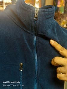 Winter Jacket-blue Sleeveless Fleece