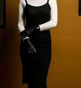 Black Bodycon Midi Dress