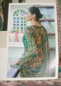 Unsteached Elegant Green Embroidered Salwar Suit