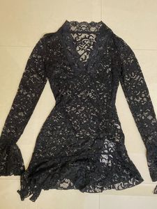 🖤 Savana Elegant Black Lace Dress