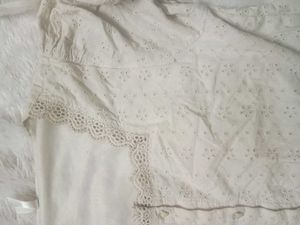 Lace Detail Button-Up Top