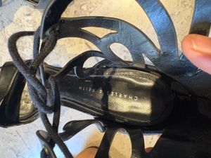 Black Lace-Up Heels