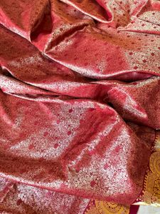 100% Pure Silk Red Kanjivaram Saree