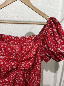 Red Floral Summer Dress