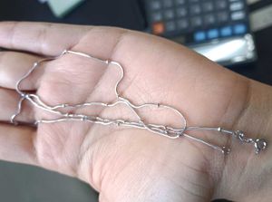 Silver Beaded Snake Chain