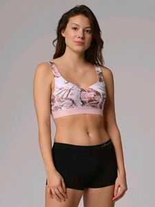 Sports Paded Flower Print Bra