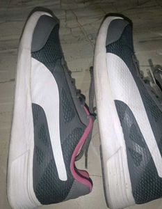 Puma Gray &amp; Pink Sneakers