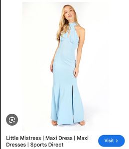 Little Mistress Light Blue Maxi Dress