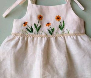 Floral HandEmbroidered Baby Dress