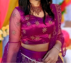 Lehenga Wine Colour
