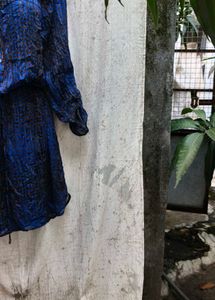I. Blue Printed Dress