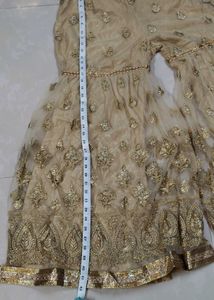 Pink Kurti with Embroidered Garara