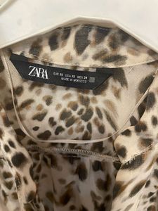 Zara Animal Print Blouse