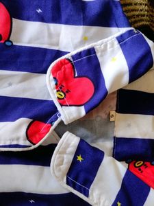 BTS BT21 Tata Three Piece Night Dress