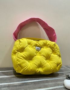 Yellow Quilted Handbag
