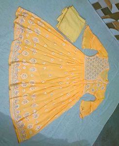 Lucknowi ChickenKari Frock With Inner