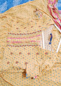 Yellow Embroidered Dress