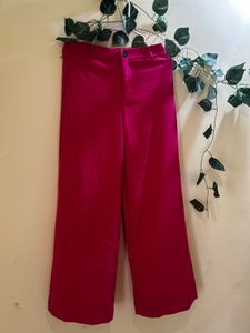 Magenta Wide Leg Pants
