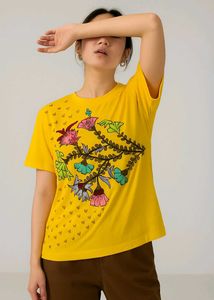 Hand Painted Floral Graphic Tee