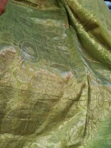 Silk Saree with Green Border