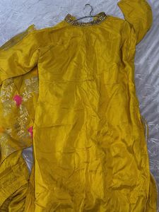 Stone work Ethnic Kurta Sharara Dupatta Set