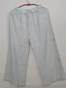 White Cotton Pallazo