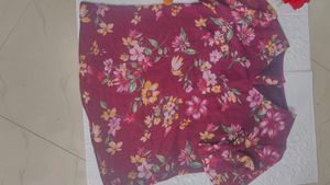 Floral Maroon Top