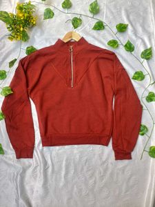 Primark Red Zip-up Pullover