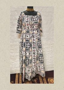 Fresh Piece Printed Long Maxi Comfy Dress
