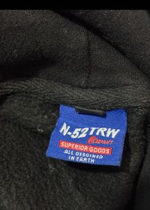 Graphic Print Black Hoodie