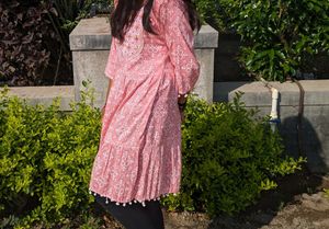 Pink Colour Round Kurti
