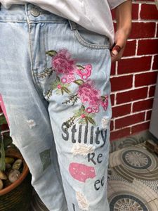 Embellished Denim Jeans
