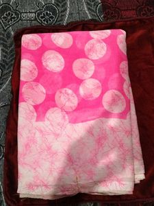 Pink & White Polka Dot Fabric